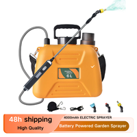 Battery Powered Garden Sprayer, Electric Weed Sprayer with USB Rechargeable Handle, Backpack Sprayer with 3 Copper Nozzles