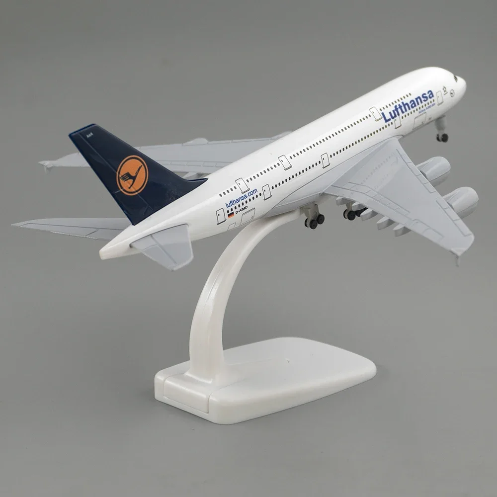 

20cm Aircraft Germany Deutsche Lufthansa Airbus A380 Alloy Airplane Model Toy Children Gift for Collection