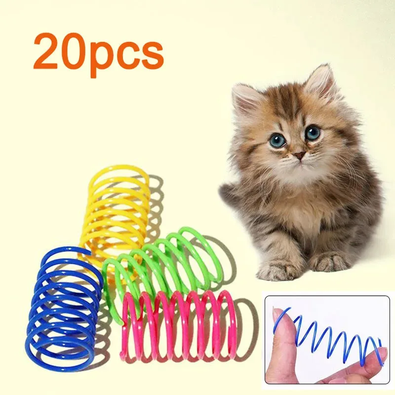 4/8/16/24/32 stücke Kätzchen Spule Spirale Quellen Katze Spielzeug Interaktive Gauge Katze Frühling Spielzeug Bunte Quellen katze Haustier Spielzeug Haustier Produkte