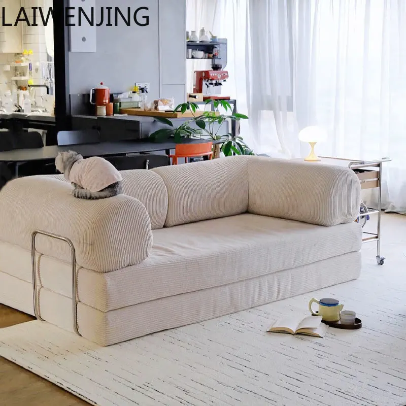 

MJY Modern Core Velvet Fabric Living Room Small Apartment Folding Sofa Bed