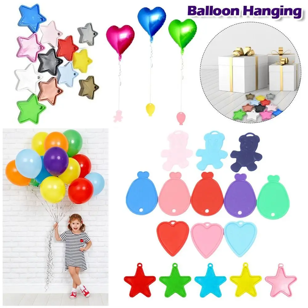 

10pcs Cute Plastic Balloon Weights Bright Color Reusable Gravity Blocks Anti-floating Colorful Balloon Hanging Balloon
