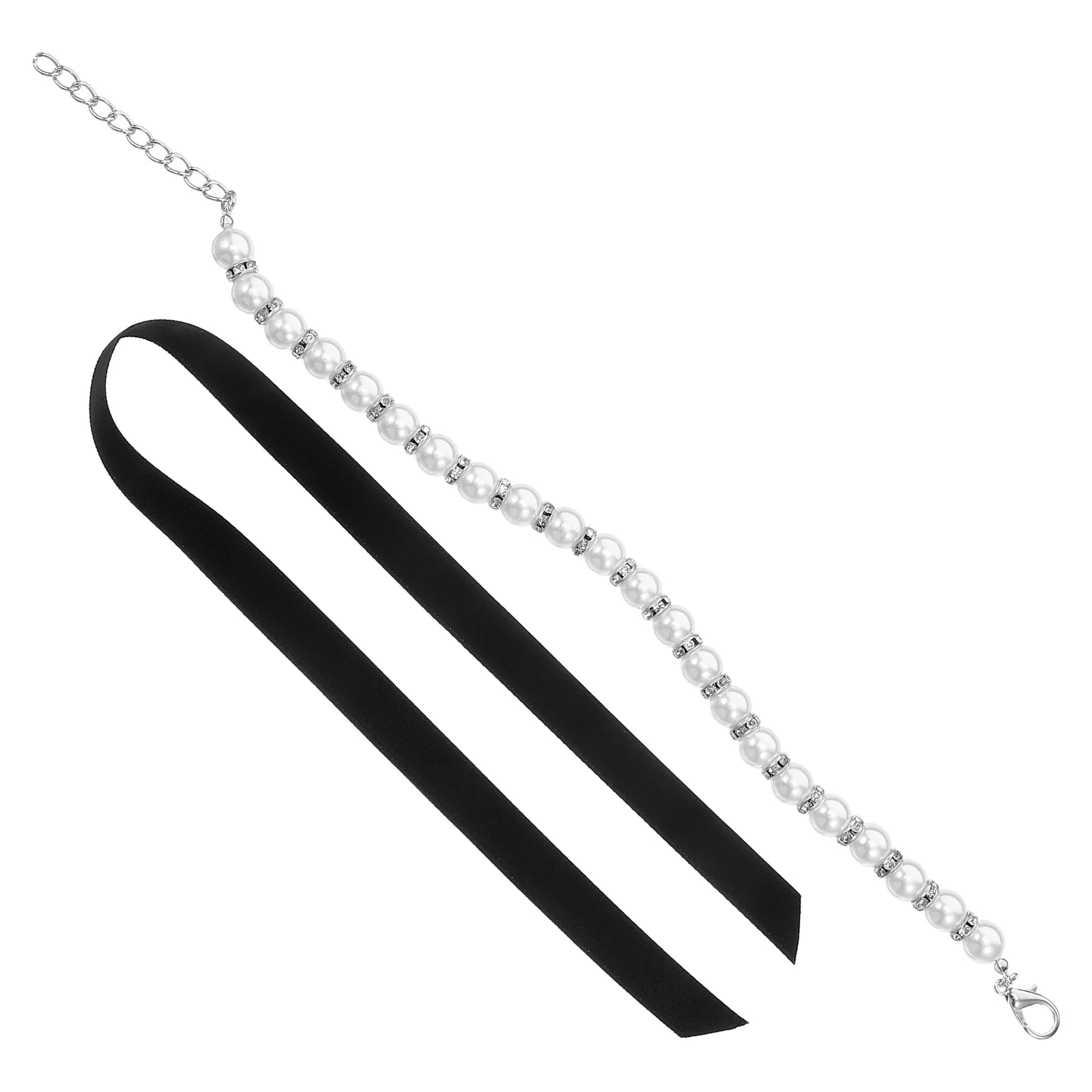 

Dog Cat Imitation Pearls Necklace Collar Bling Accessories Ribbon Bow Pet Jewelry Female Dogs Cats Pink Cat Necklace Collar