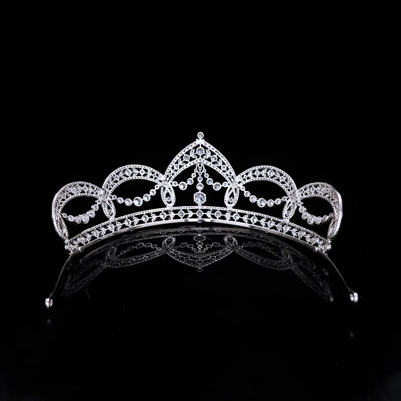 European and American Style Retro Jewelry Crown Women's Tiara Dress Stereo High-end Accessories Wedding Bridal Holiday Gift H-66