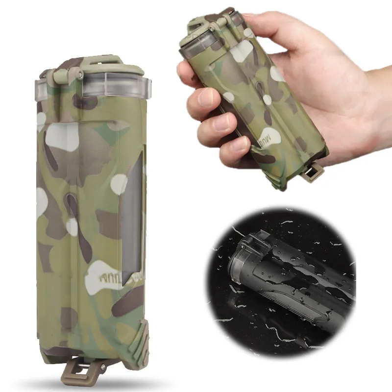 

Tactical Battery Storage Box MOLLE Tactical Two Holes Plugin Waterproof and Dustproof Modular Lightweight Battery Mounting Case