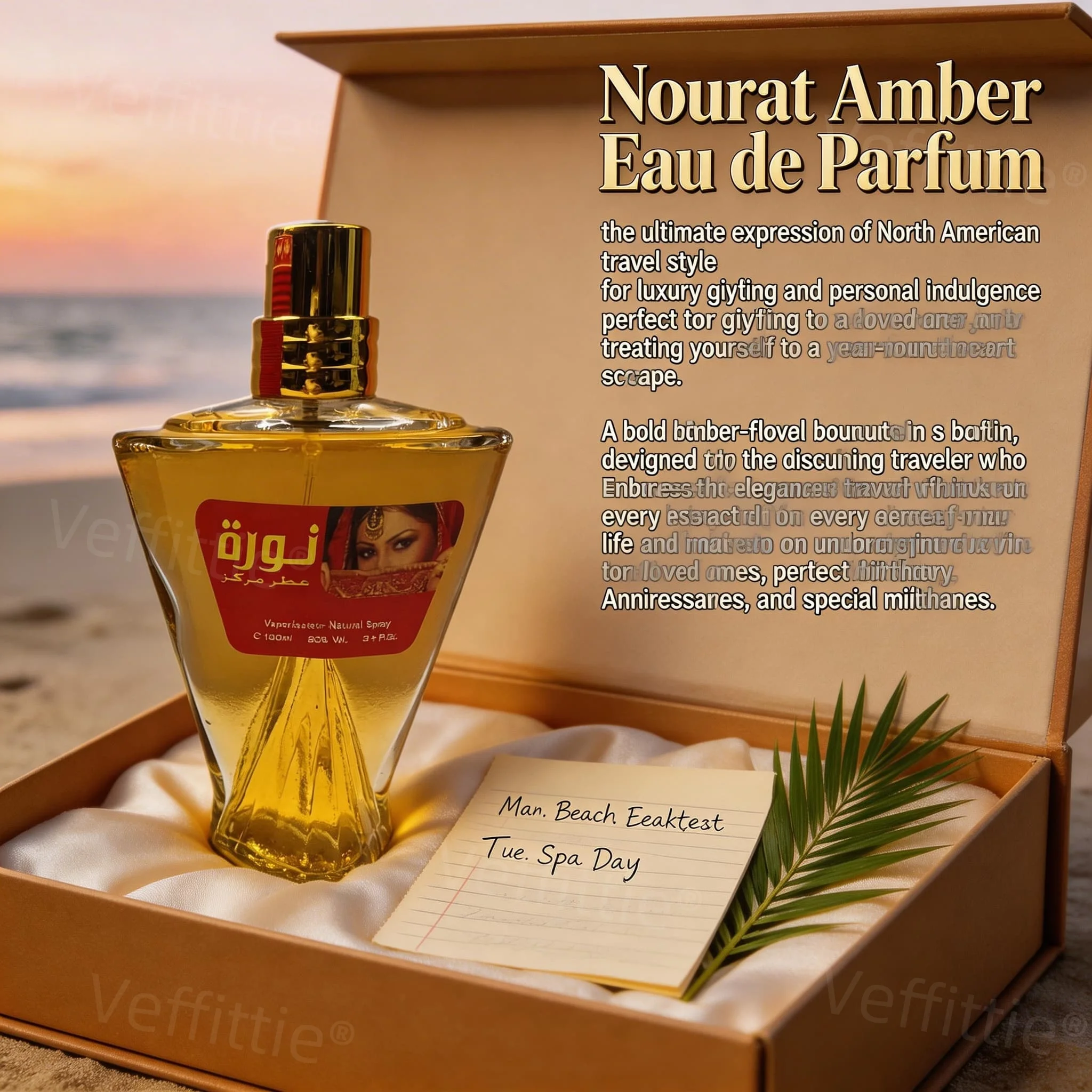 

Festive Night Amber Floral Perfume, rose white flowers mid, musk amber base, all-day fresh scent for celebratory holiday moments