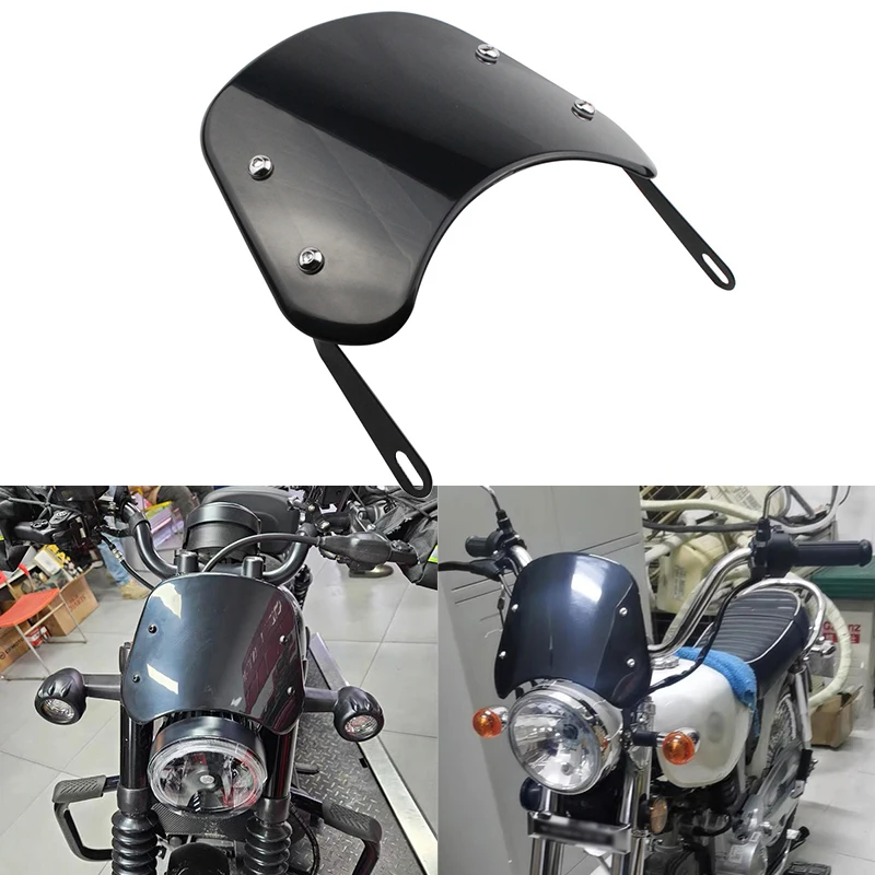 

Ветрозащитный экран для мотоцикла, Универсальный Регулируемый на лобовое стекло 6,5-9,45 дюйма