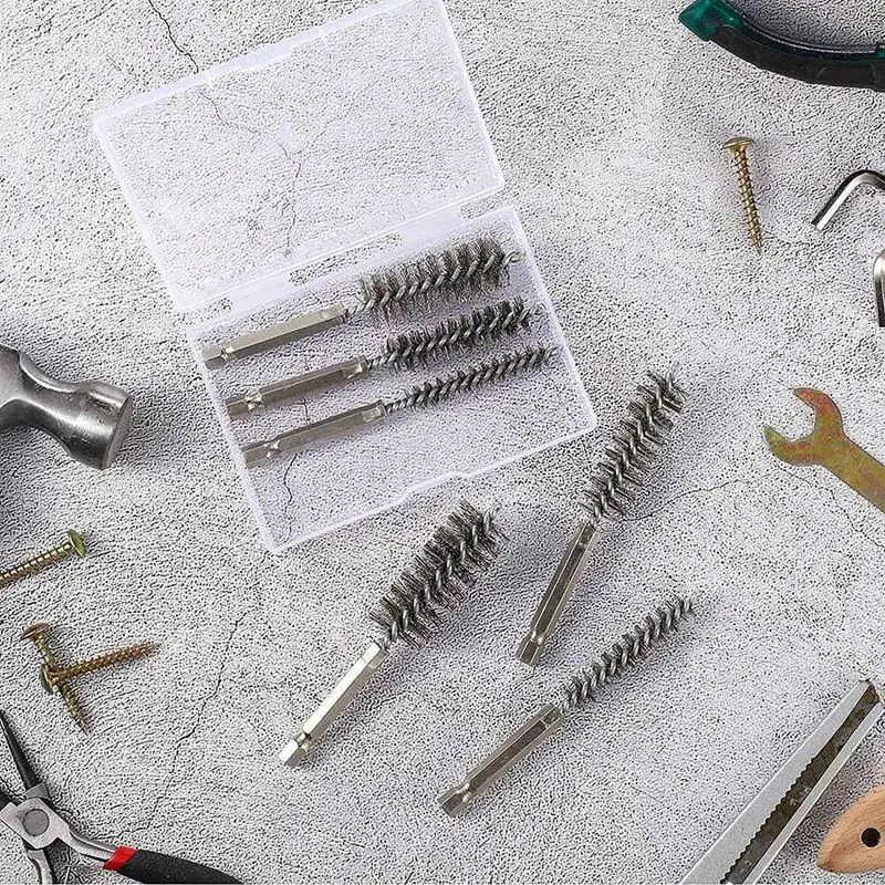 18 Pcs Drilling Brushes, Twisted Wire Stainless Steel Cleaning Brushes Of Different Sizes,For Electric Drill Impact