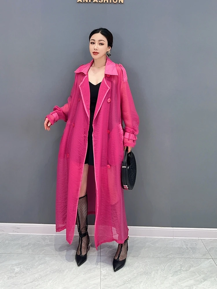 Long Jacket Summer Female Elegant Long Jacket For Summer Thin