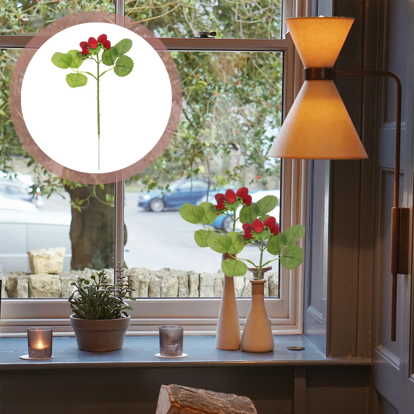 

4Pcs Lovely Waxberries Fake Fruits Home Kitchen Decor Party Table Waxberry Ornaments Fake Fruits Party Table Waxberries Decor