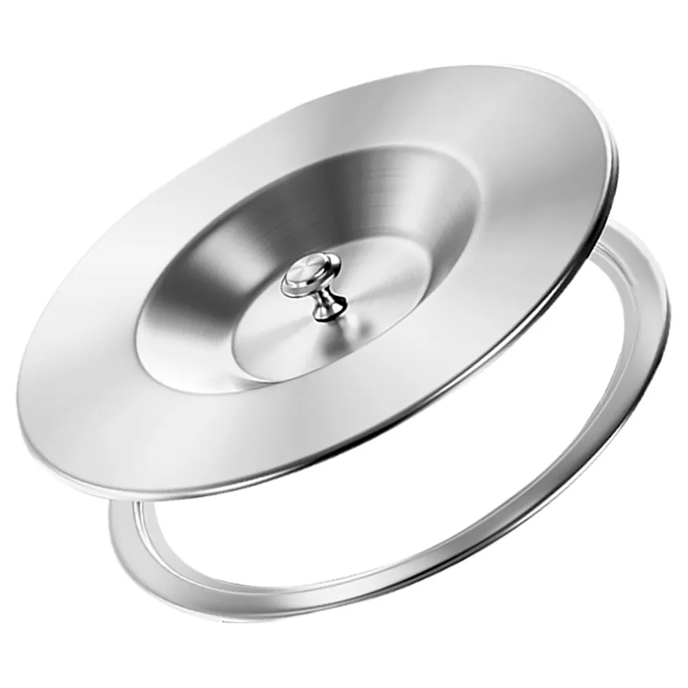 

1Set 304 Stainless Steel Recessed Trash Lid Countertop Embedded Grommet Flap Cover Kitchen Garbage Can Lid Odor Sealing Waste