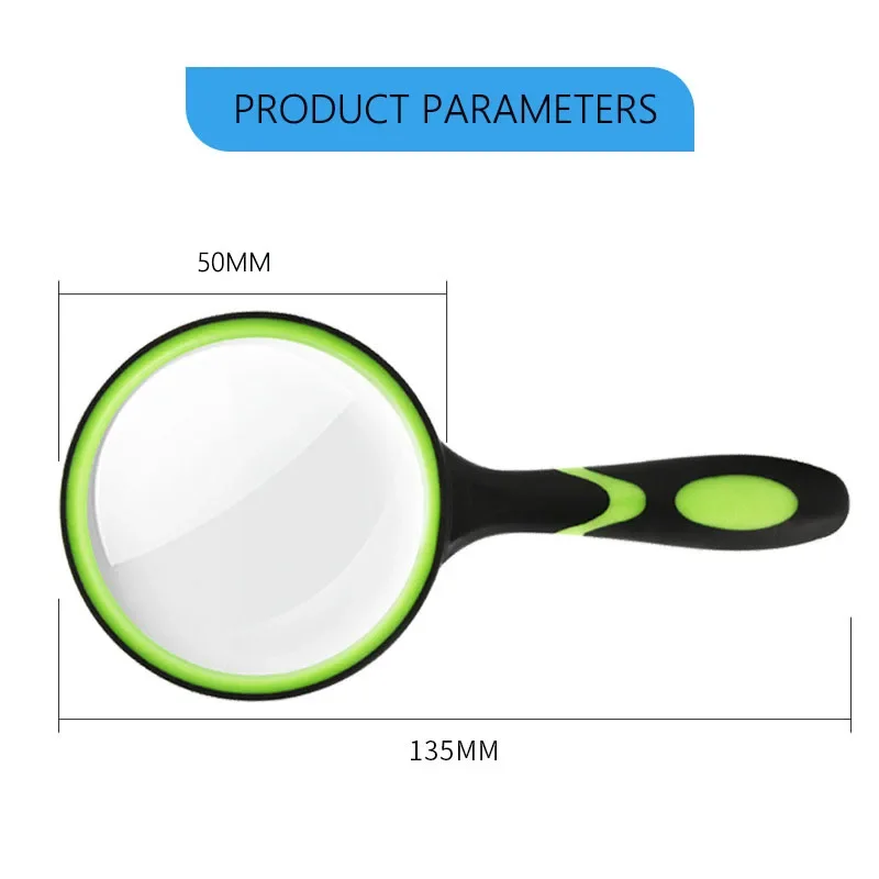 Imagem -05 - Lupa para Crianças Idosos Handheld Lupa de Leitura 50 mm Lente de Lupa para Leitura Ciência Natureza Exploração 10x