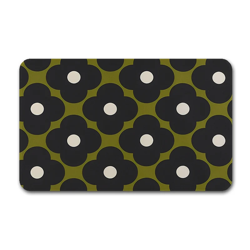 Orla Kiely Leaf Flower Long Rugs Anti-slip Absorb Water Long Strip Cushion Bedroon Mat Doormat Area Rug