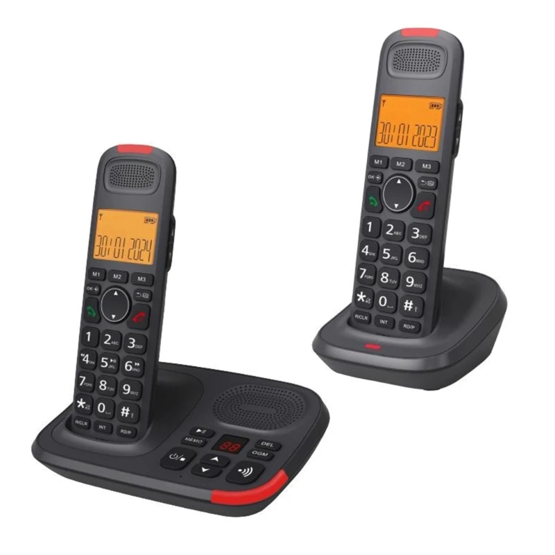 D1015TAM-D Handheld Wireless Phone Home Telephone with Clearly Sound Quality and Low Radiation for Families QXNF