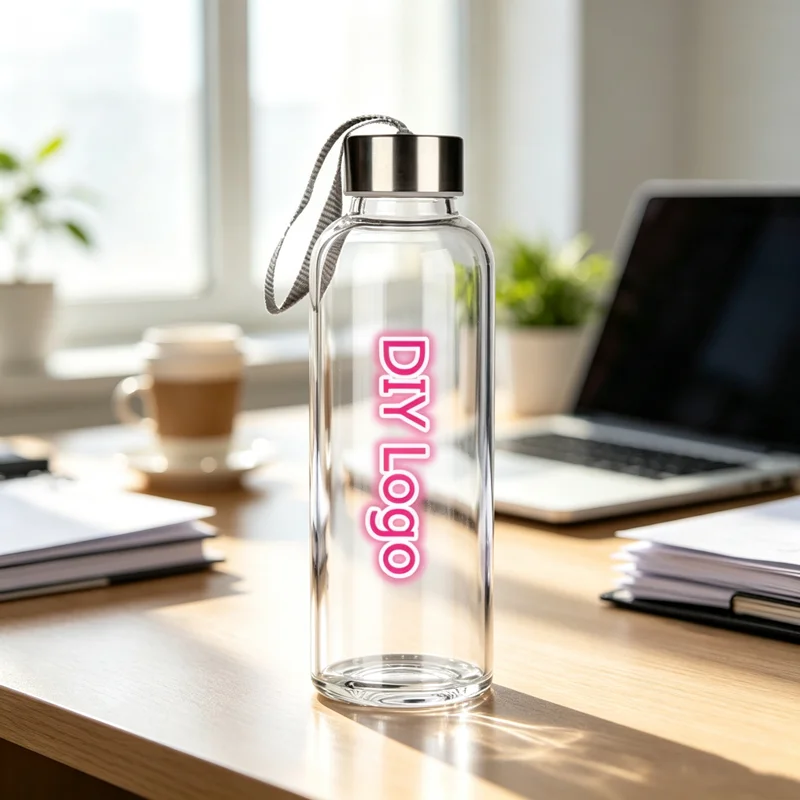 Personalized DIY 500ML Portable Sports Water Bottle Outdoor Safety Plastic Drinking Juice Cup for Men Women Gift Free Customized
