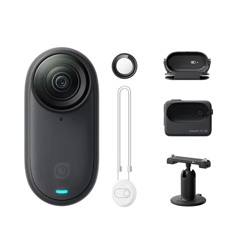 Original Insta360 GO 3S Action Camera Standard Bundle - 128GB (Arctic White/Midnight Black)