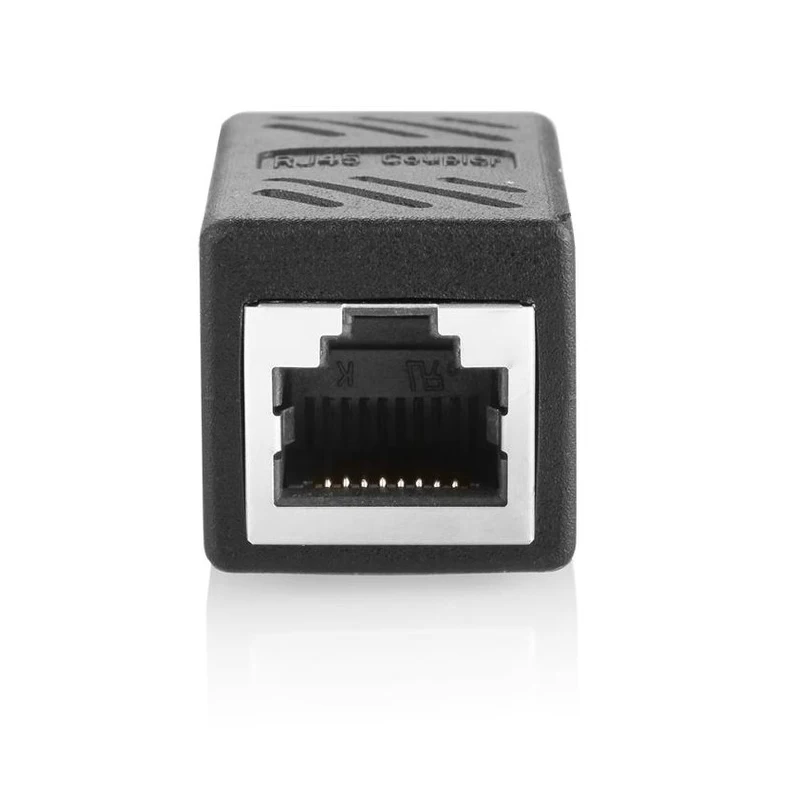 Network Cable Pair Connector Extender Adapter RJ45 Network Gigabit Dual Pass Crystal Head Broadband Adapter Interface Straight T