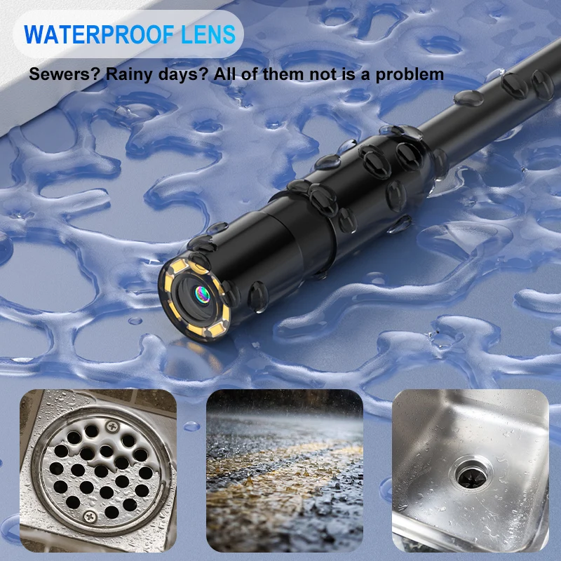 5.5 مللي متر/8 مللي متر 2 في 1 الهاتف الاتصال المباشر المنظار آيفون/Type-C/أندرويد 1080P HD IP67 Borescope كاميرا فحص الأنابيب ﻿ المجاري