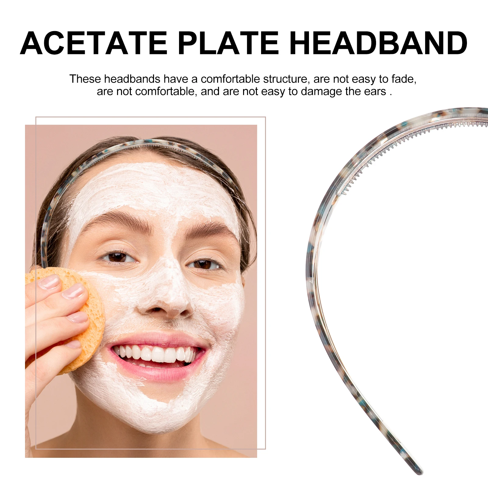 

1pc Tortoiseshell Hairband for Women Men Non Slip Face Washing Headband Decorative Elastic Bands Headdress Party Daily