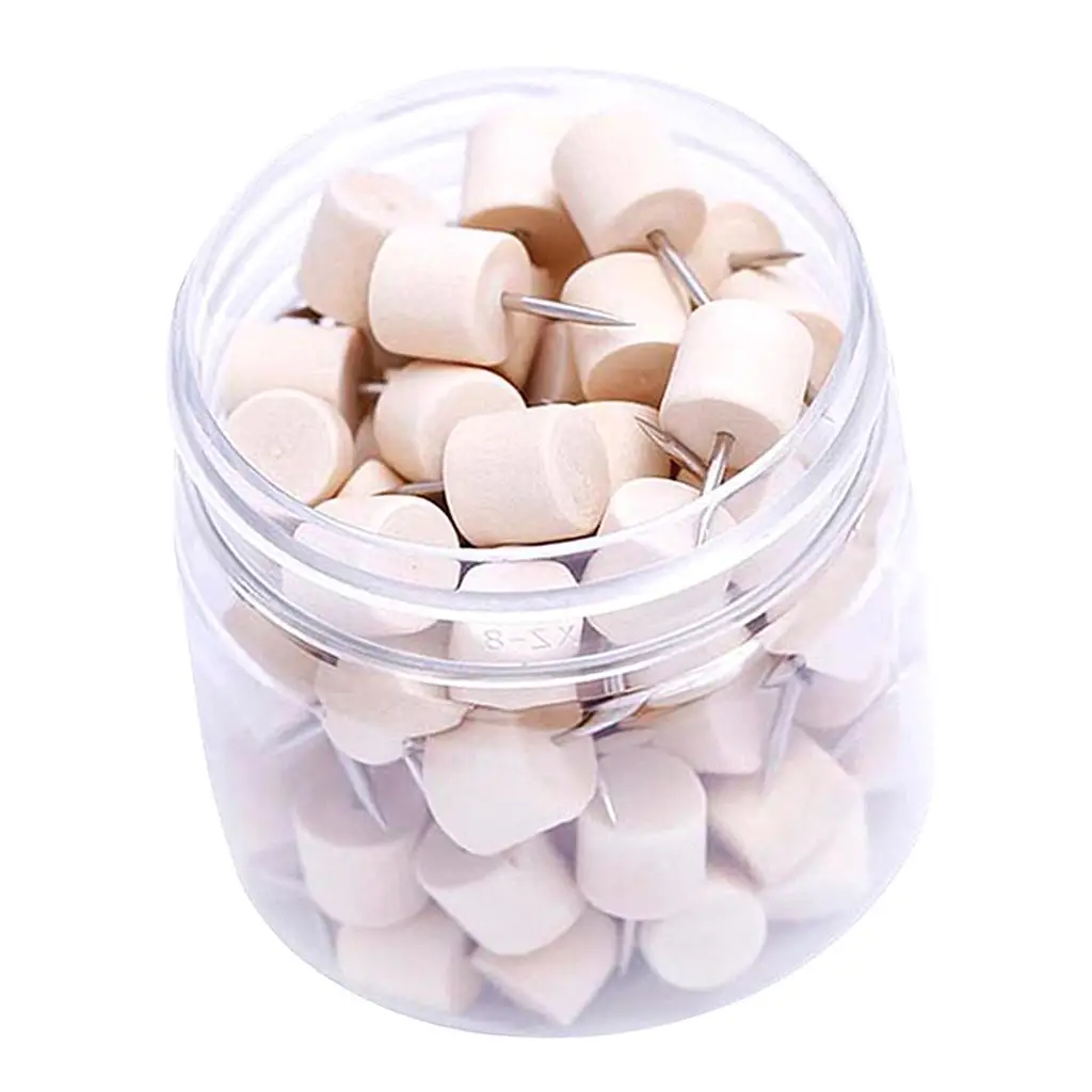 2x80個木製シリンダー画鋲リベットDIY縫製ホームデコレーション用