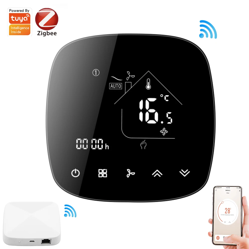 Zigbee Smart Thermostat für Zentrale Klimaanlage Ventilator Spule Einheiten FCU Zimmer Temperatur Controller Kühlung Heizung, Lüftung