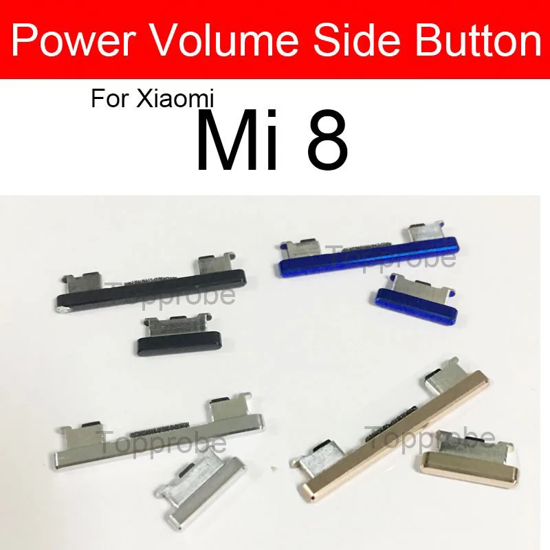 On/Off Power Button Volume Side Button For Xiaomi Mi 8 Mi 8 Se Mi 8 Lite 8Lite Power Key and Volume Key Button Repair Parts