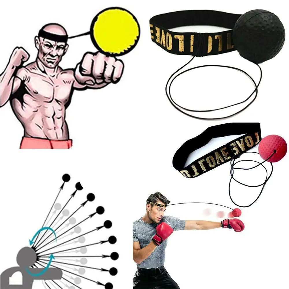 Speed Training Quick Response Accessories Fight Boxeo Ball Boxing Punch Exercise Exercise Head Band Speed Reflex Fight Ball