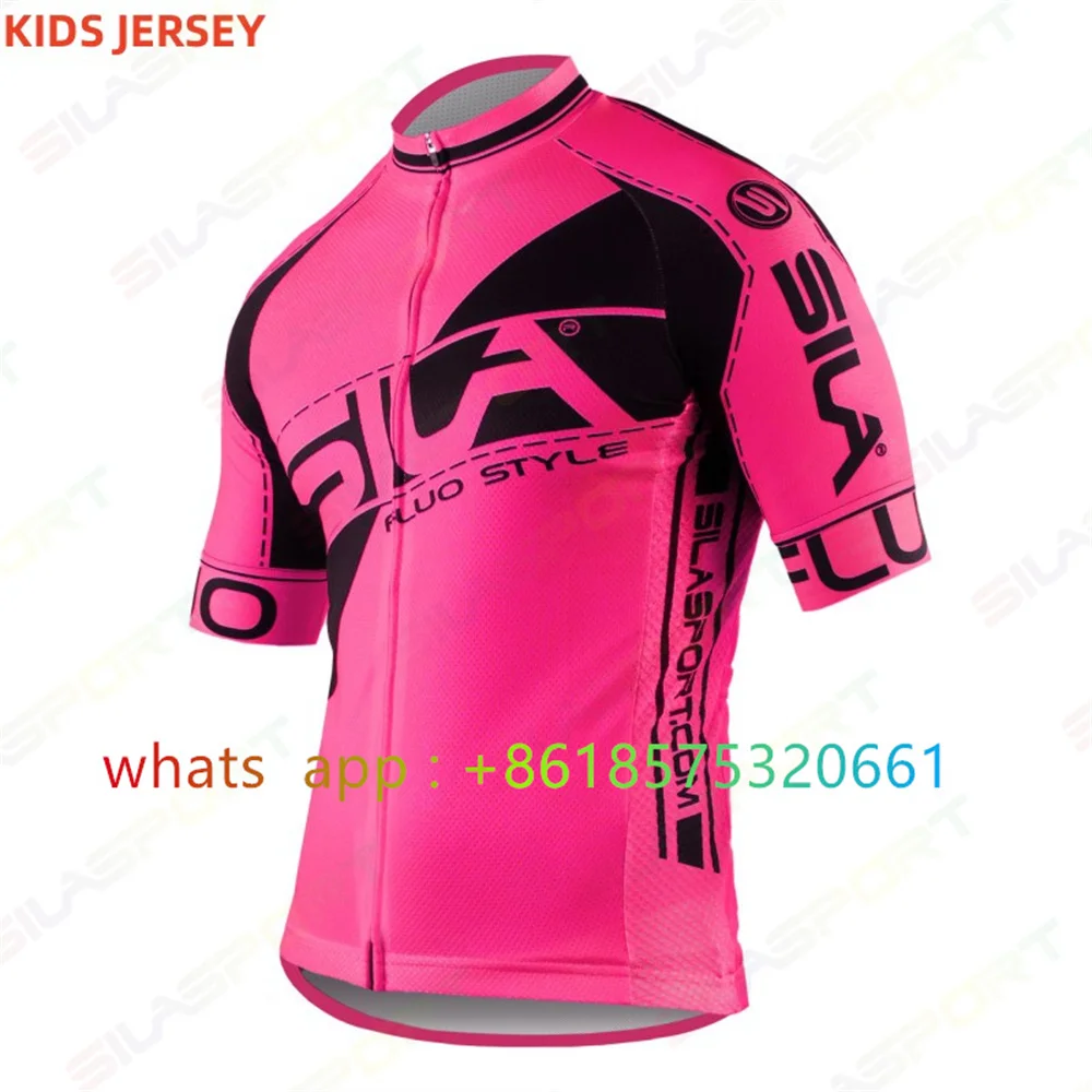 

2024 Kids Quick Dry Cycling Jersey Summer Biking Short Sleeve Clothing Outdoor Racing MTB Children's Cycling Wear Breathable