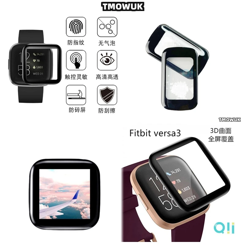 

For Fitbit Sense 2 Versa3 2 4 Inspire 3 Charge 6 5 PMMA Screen Film Anti-Scratch 3D Curved Soft