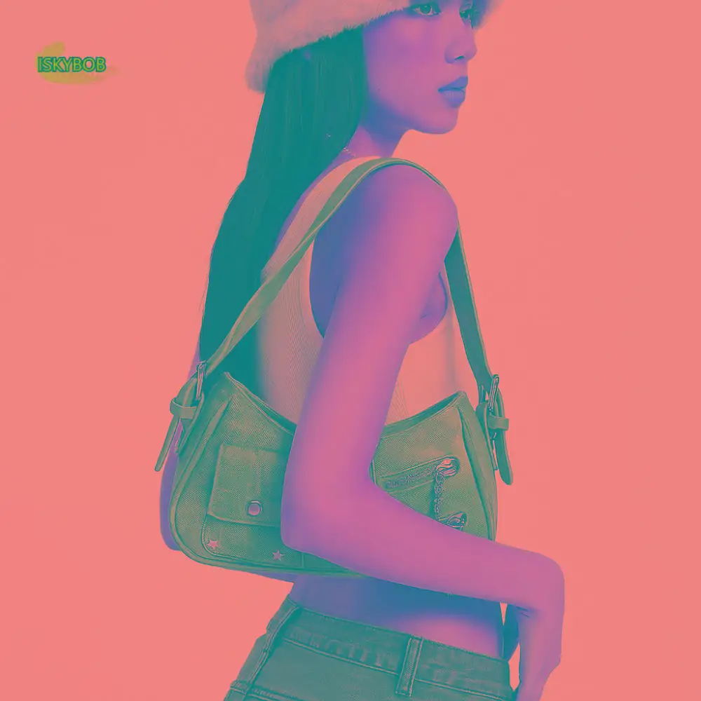 

Trend Handbag Y2K Underarm Bag Star Rivet Spicy Girl Shoulder Bag Armpit Bag Retro Crossbody Bag Shopping