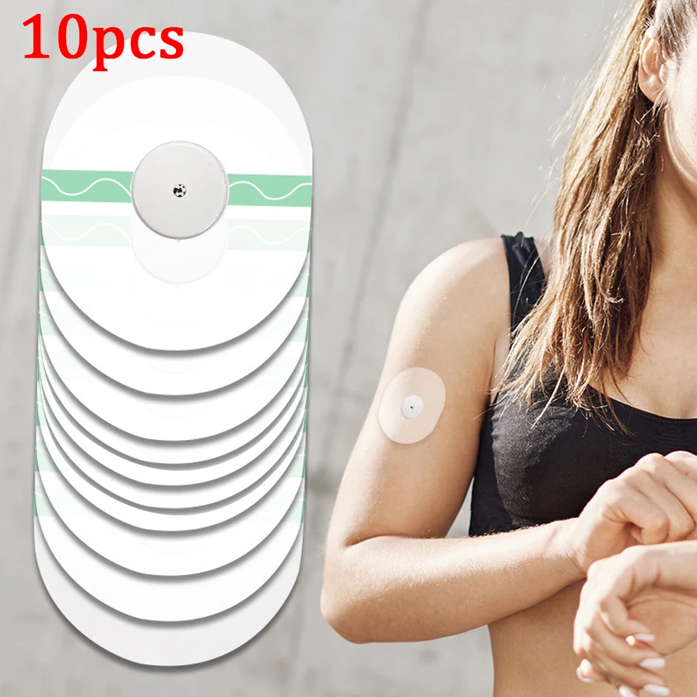 10Pcs FreeStyle Adhesive Patch Waterproof Sensor Patches Fixed Patches Transparent Bandages 4 1/2