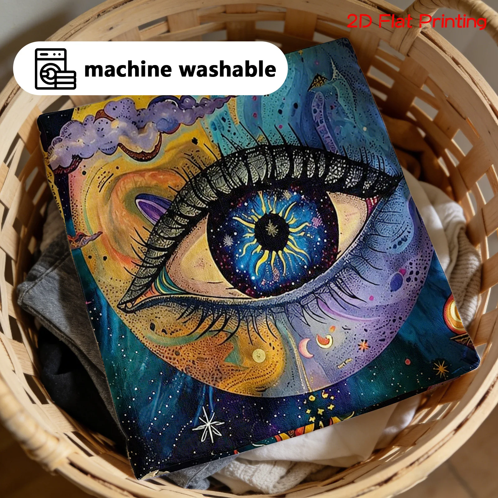 Bohemian Cosmic Galaxy Eye Wall Tapestry Nebula Space Art Decor Hanging Cloth Abstract Aesthetic Room Decor Gift Print