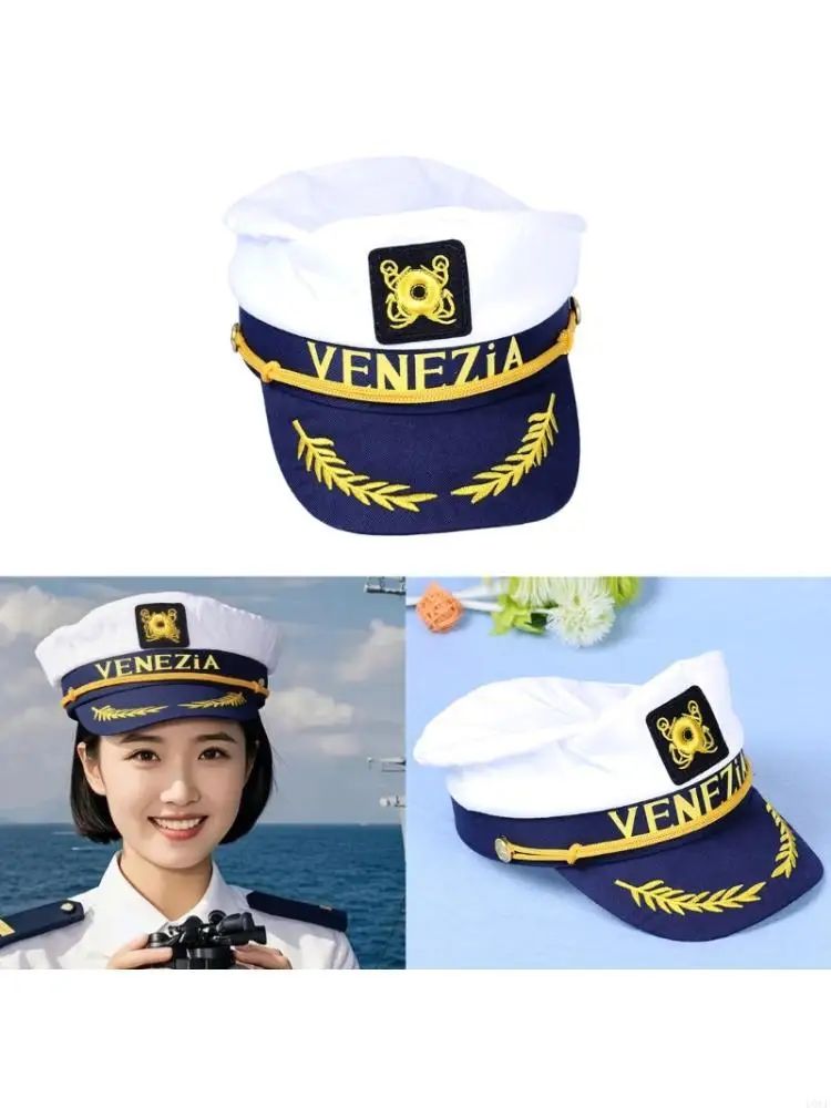 

Adjustable Sun Hat Embroidered Cotton Fabric Wide Brims Design Fit Most Adults Head Sizes Sun sailors Hat