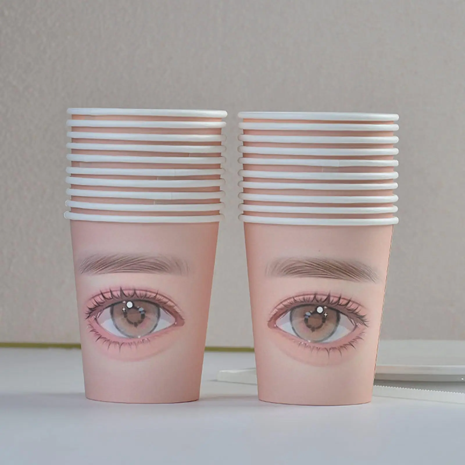 20 Pieces Eyelash Practice Paper Cup Cosmetology Upgraded Beauty Eyelash