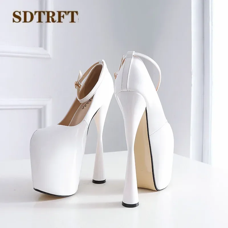 SDTRFT Crossdresser Spring/Autumn Stiletto 19cm Thick High Heels Sexy Nightclub Pumps Platformswedding Shoes Woman Zapatos Mujer