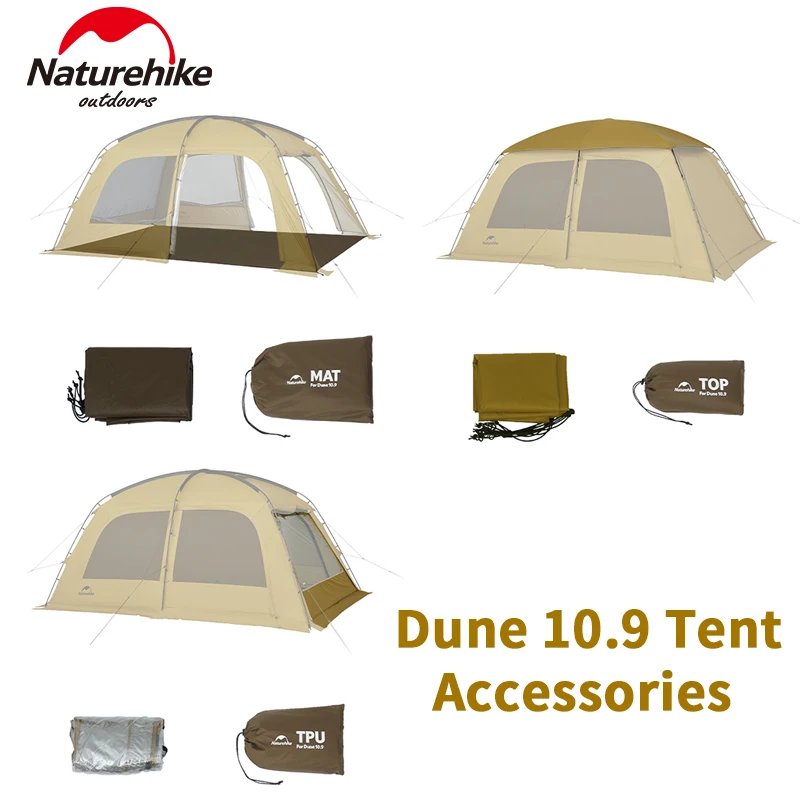 Naturehike Dune 10.9 Dome Tent Accessories Floor Mat TPU Door Top Cover Footprint Outdoor Camping Supplies Equipment Cloth Roof