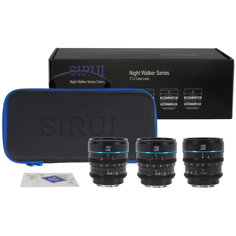 SIRUI Night Walker 24mm 35mm 55mm T1.2 S35 Lens Cine For Sony E