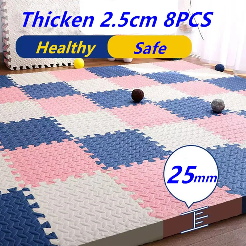 Dikke 2.5Cm Activiteiten Mat Voor Baby Tatames Baby Play Mat 8 Stuks Game Matten Tatame Puzzel Mat Kruipen Mat Lawaai Mat Baby Vloermat