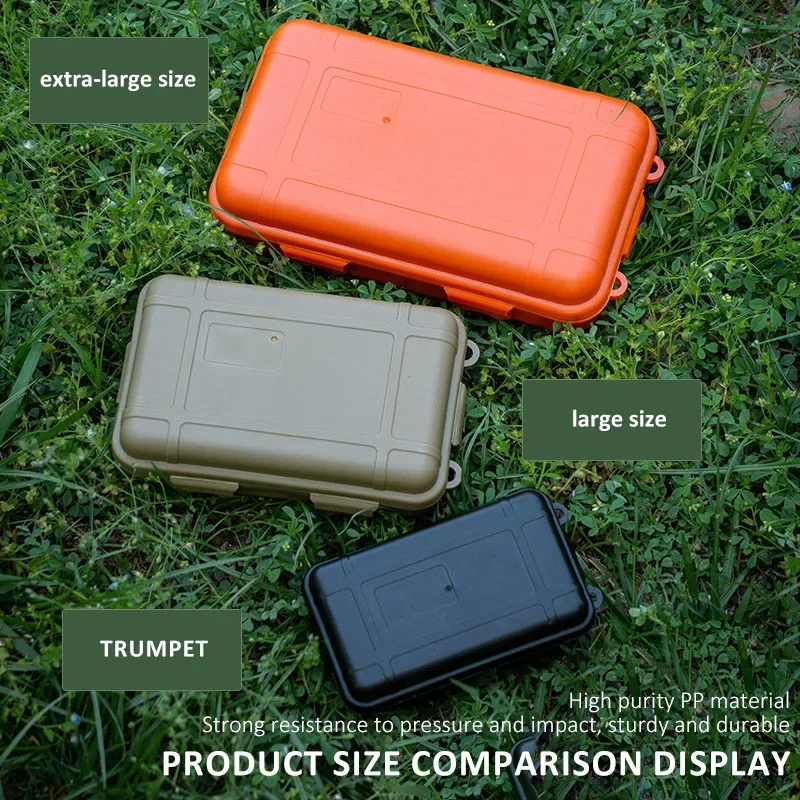 EDC Tool Box Outdoor Camping Survival Kit Shockproof Waterproof Case Sealed Box Outdoor Survival Storage Box Fishing Tackle Bag