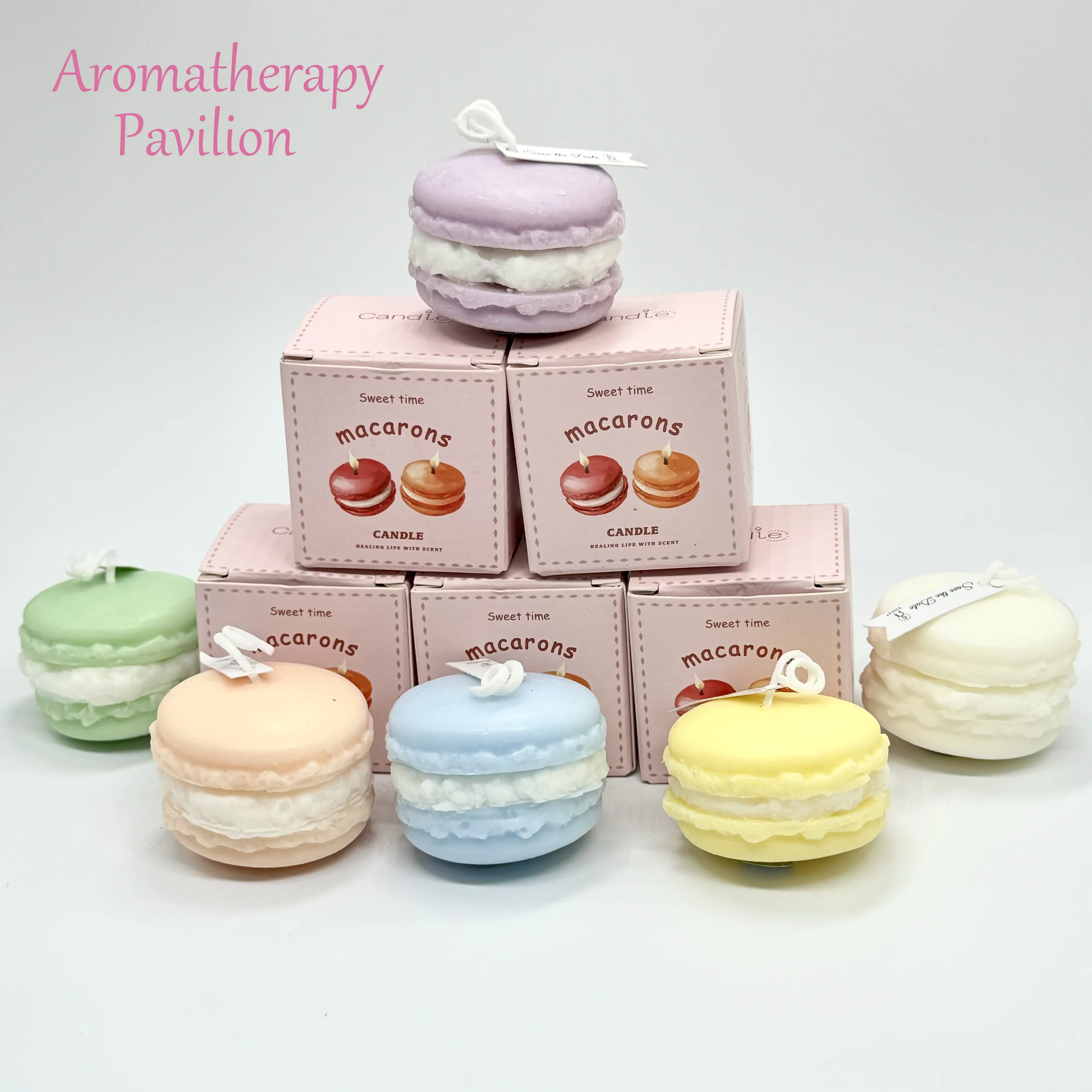 

6PCS Gift Set Macaron Aromatherapy Candle Scented Candle Smokeless Aromatic Candles Home Decoration Wedding Birthday Sweet Gift