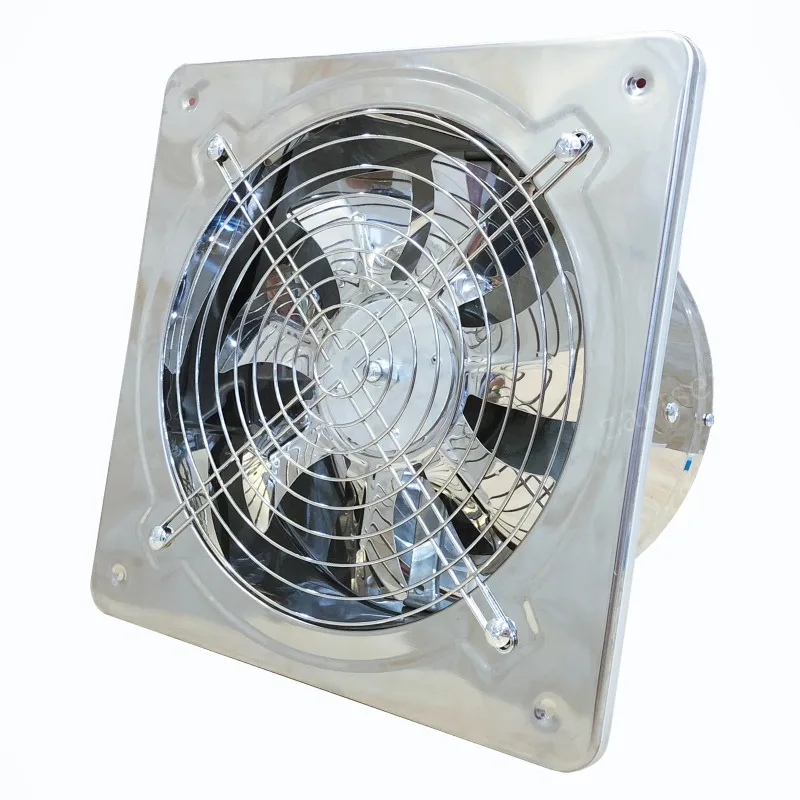 6/7/8 in Stainless Booster Fan Extractor Exhaust fan Ventilation Pipe for Toilet Kitchen Wall Window Blower Corrosion Resistance