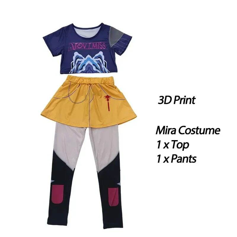 

Хэллоуин Косплей Аниме k-pop Mira Rumi Zoey pour filles, vêtements de jeu de jeu à motif imprimé en 3D pour scène d'halloween