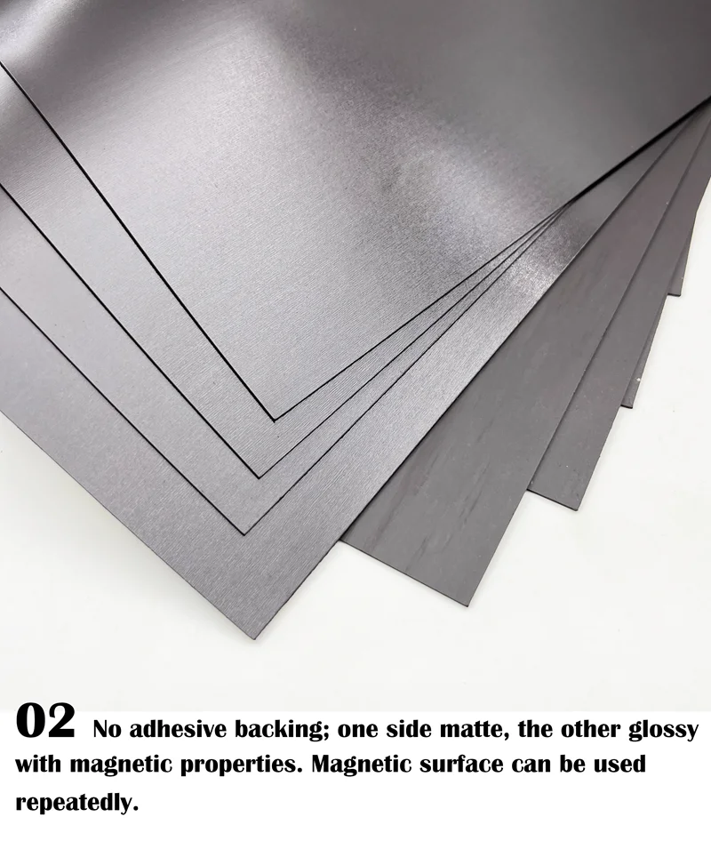 Dicke 1,5/1,0/0,5 mm A4 quadratische weiche Magnetfolie, magnetische Matte, Kühlschrank, Foto, Bild, Stanzform, Basteln, einseitige Magnete – Detail 2