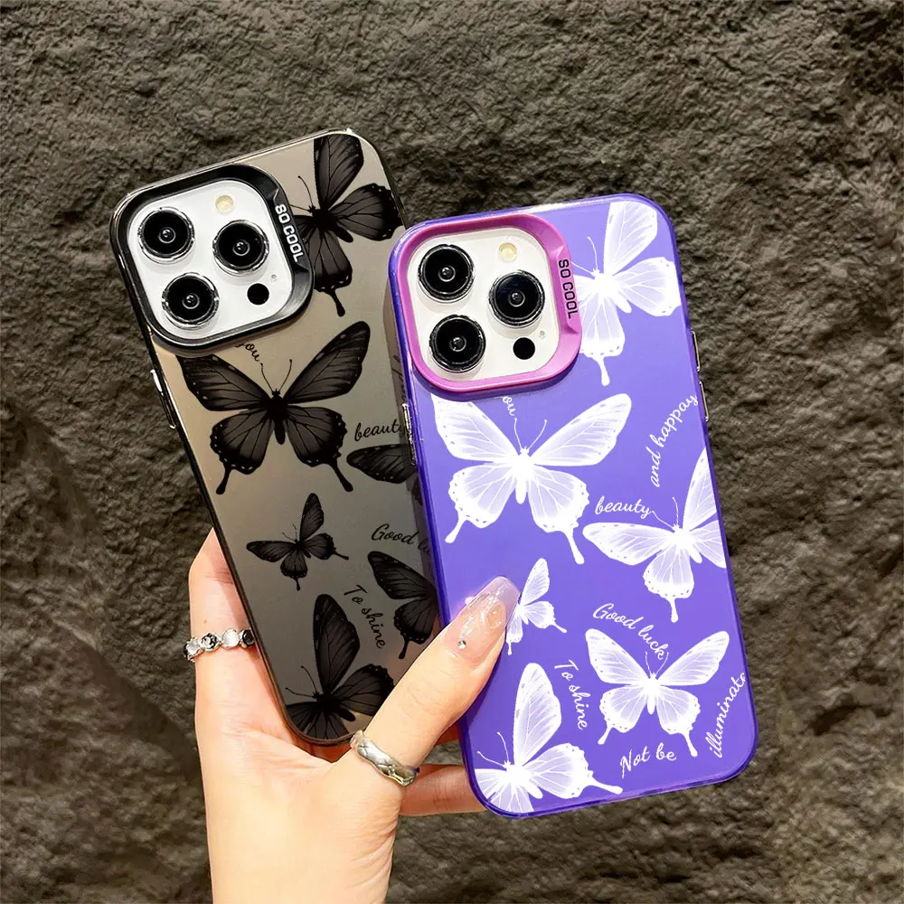 For Tecno Camon 20 20 Pro 4G 5G Pop 7 8 Case Soft Silicone IMD Colorful Butterfly Phone Case For Tecno Pop 7 Pro Itel P55 Cover