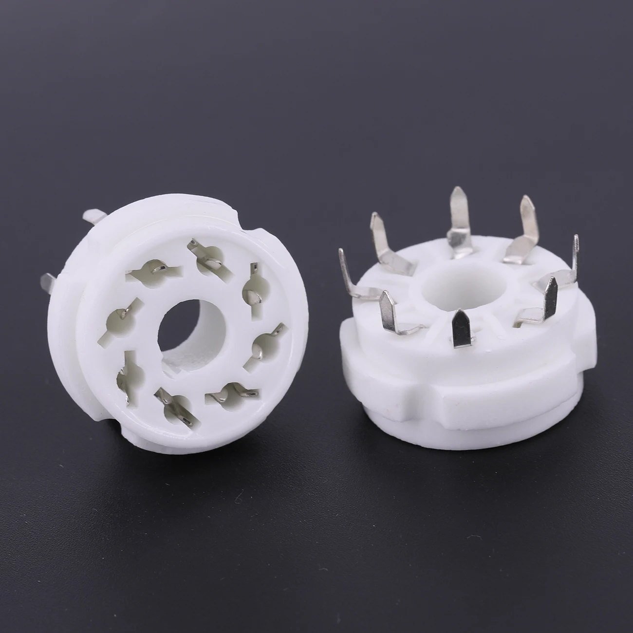 Ceramic K8A 8Pin Tube Socket PCB Mount For 6SN7 KT66 KT88 6SL7 6CA7 EL34 6L6 6V6 5AR4 GZ34 Vacuum Tube Amplifier Audio HIFI