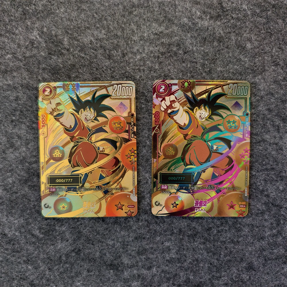 2024 DBS FSN WORLD ULTIMATE BATTLE-WINNER Tarjeta Dragon Ball Son Goku Tarjeta de colección Color refractivo Arco Iris Flash Regalos para niños