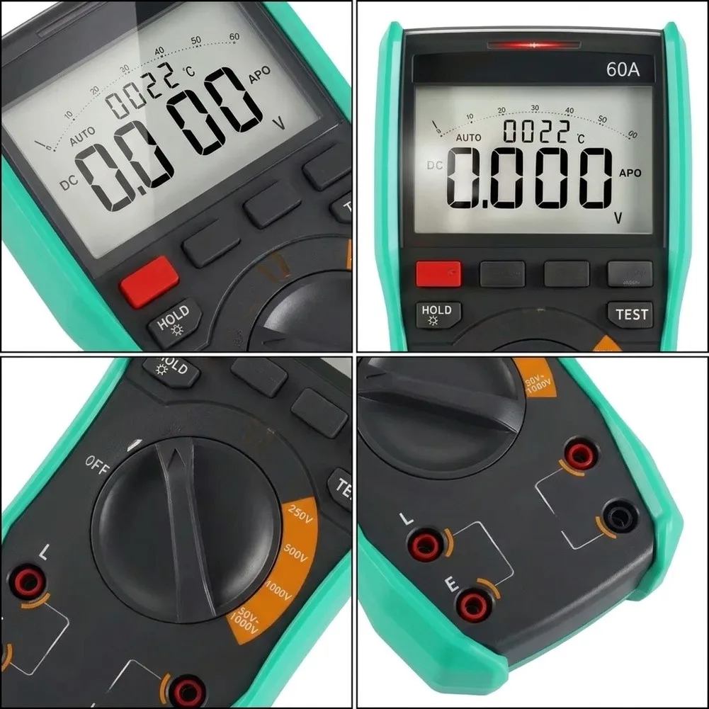 Digital Multimeter Insulation Resistance Tester 1000V Megohmmeter Multimeter Voltmeter LCD Display AC/DC Voltage Tester Tools