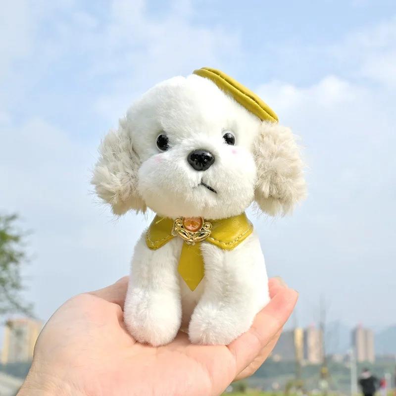 new Trendy cute  pretty tie puppy  plush toy keychain fashione pendant student gift doll boys and girls backpack accessories