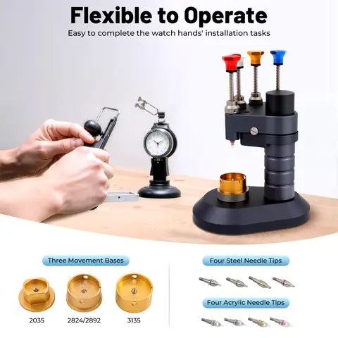 4-Pin Watch Hand Press Tool Watch Hand Presser Watch Repair Tools for 2035/2824/3135 Watch Repair