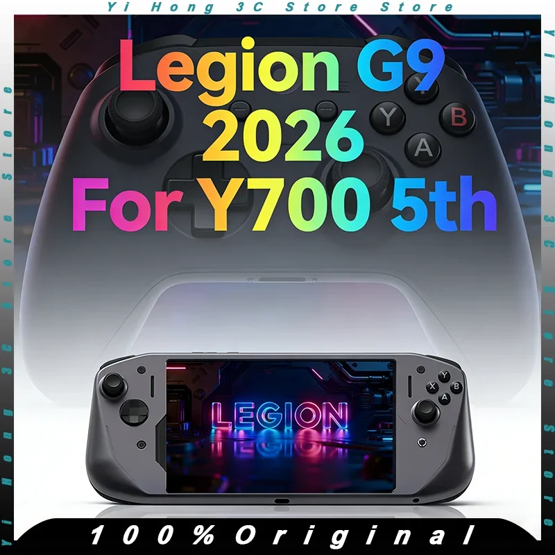 Manette de jeu Legion G9 2026, gris cristal carbone, pour tablette Legion Y700 5e génération, boutons à micro-interrupteur, gâchettes linéaires à effet Hall