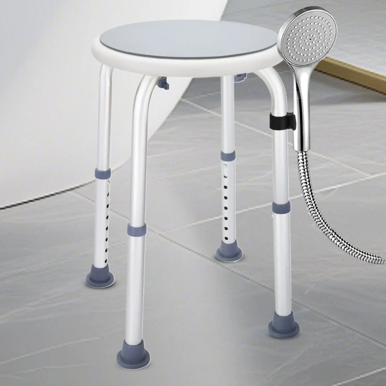 

Табурет для ванной, складной, регулируемый, нескользящий, маленькое сиденье для ванной комнаты, внутренний душ, табурет для ванной для пожилых людей, для квартиры в общежитии, больницы